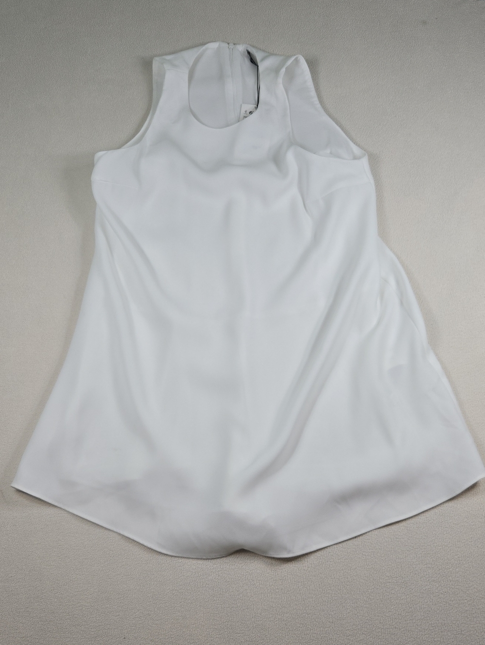 Zara White Sleeveless Dress With Crotch